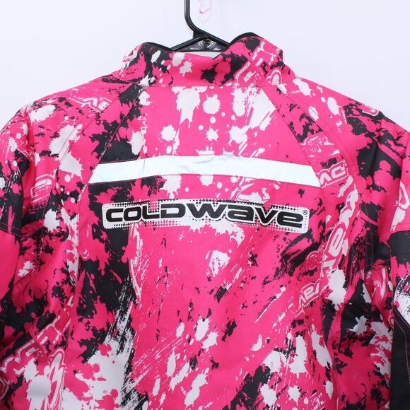 Coldwave Ladies Snowmobile Jacket Pink Black White Splatter Print Size SM - Picture 10 of 15